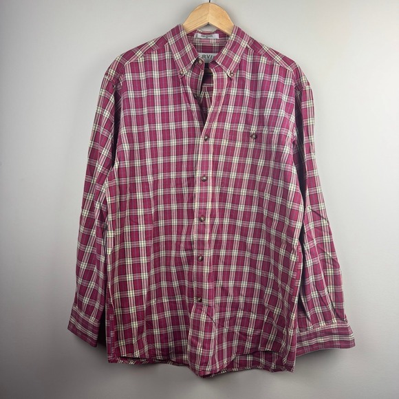 Orvis Other - Orvis Mens Plaid‎ Button Down Shirt Medium Red Cotton Long Sleeve Sporting
